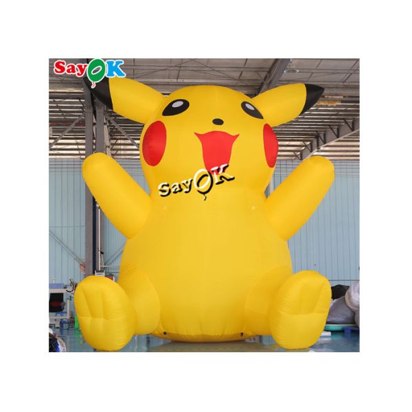 Желтая модель 6m Pvc воздухонепроницаемая раздувная Pikachu 20ft для украшения объявления