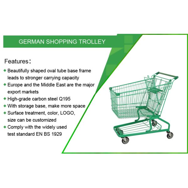 вагонетка покупок металла супермаркета серии Greman торгового центра обязанности тяжелый нагружать корзины 180L горячая продавая