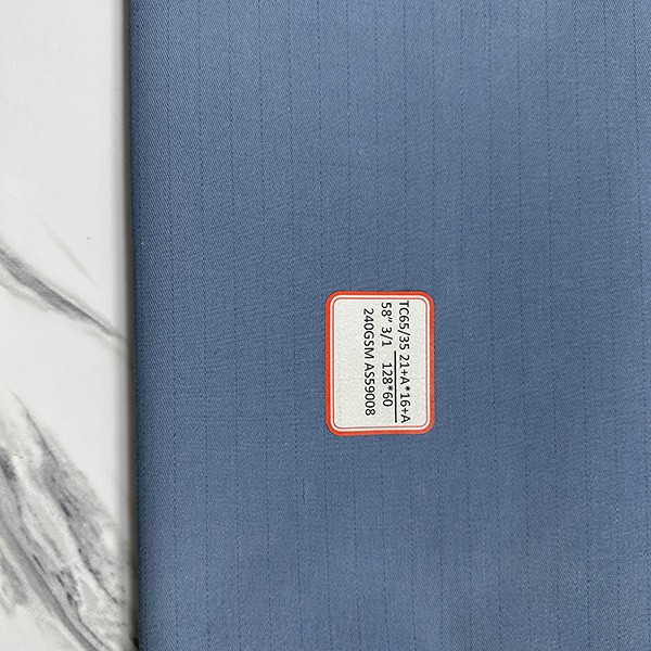 128*60 Antistatic Polyester 240Gsm Cotton Gauze Fabric Customized