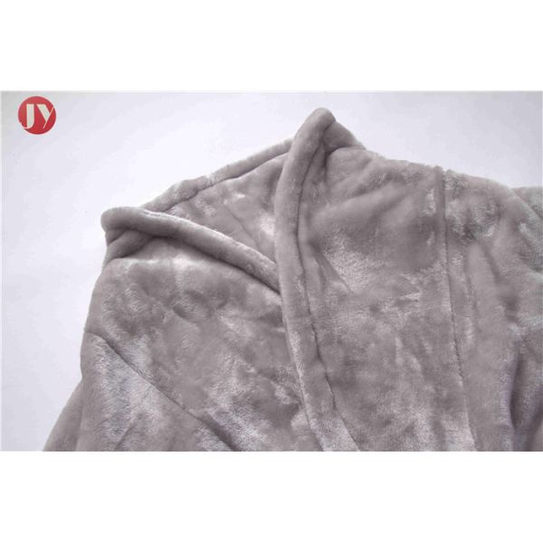Mens Soft Bathrobe Fleece Kimono Hotel Spa Bathrobe Adults Men Boys Washable Breathable Fleece
