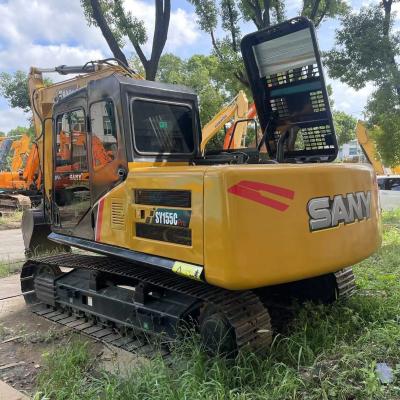 Sany155C Excavadora de segunda mão 0,53m3 Capacidade de balde 15000 KG Peso da máquina acessível