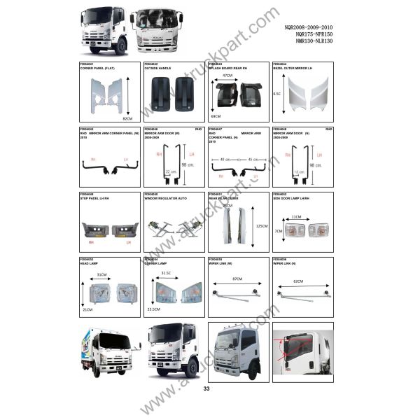 Fuel Tank Cover For ISUZU NPR 150 NQR 175 NMR 130 NLR 130 Truck Spare Body Parts