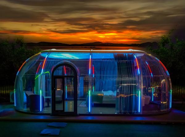 Diy Bubble Tent Oval Infinitely Extended Polycarbonate Dome house for Glamping Hotel with Bathroom Dome room Igloo Tent