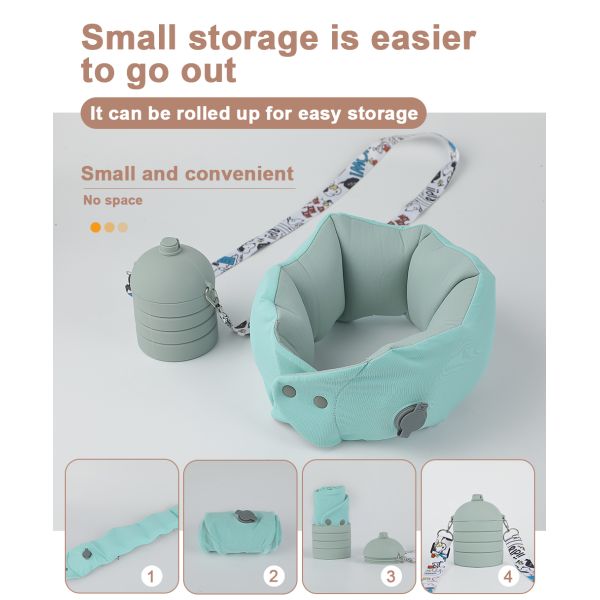 Lightweight Air Inflatable Travel Neck Pillow with Customized Color and Storage Box