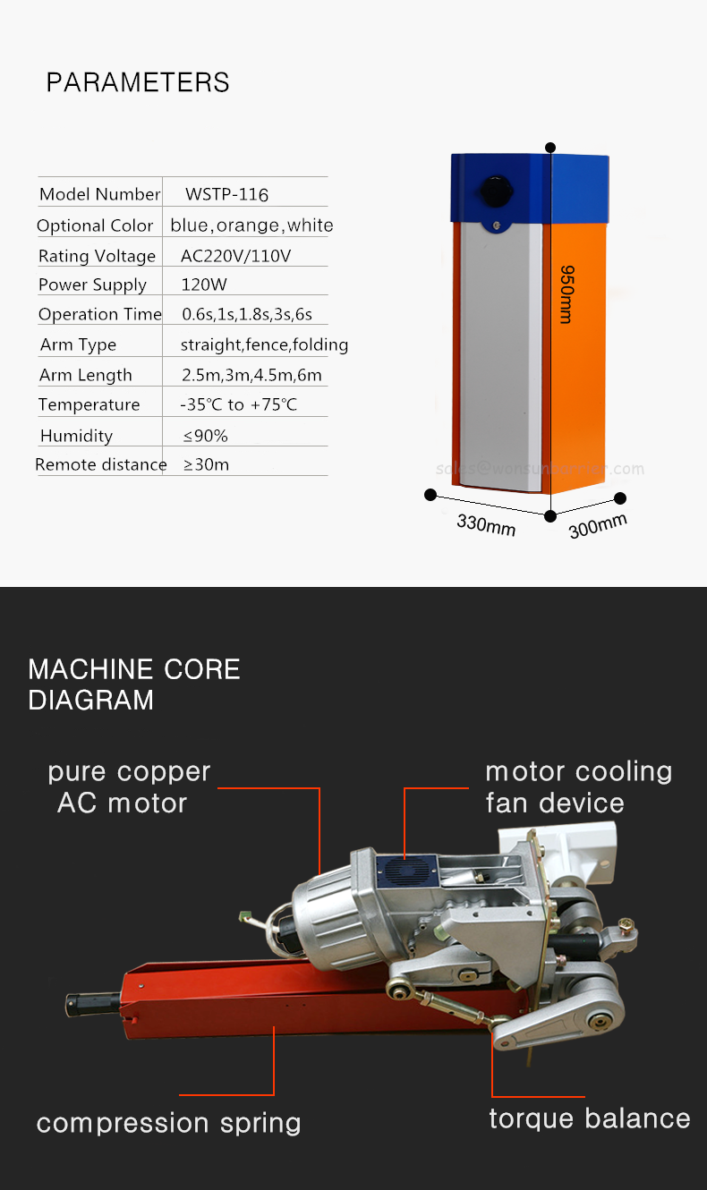 La porte de barrière de véhicule de RFID, grondent les portes automatiques de véhicule pour le système de stationnement de voiture