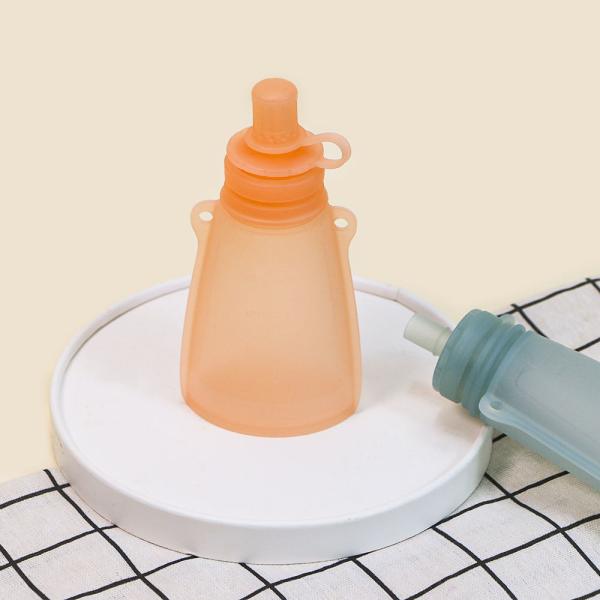 Reusable Food-Grade Silicone Baby Feeding Products Breast Milk Spray Storage Bags