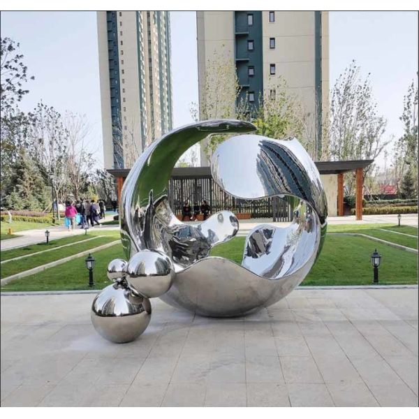 3.0 Meter High Welding Stainless Steel Sculpture