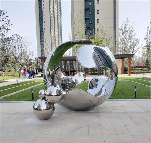 3.0 Meter High Welding Stainless Steel Sculpture