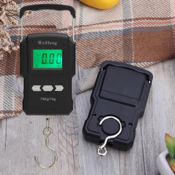 High Accuracy 75kg Electronic Digital Luggage Bag Weight Balance Scale Power Supply 2*AAA Batteries for Accurate Weighing