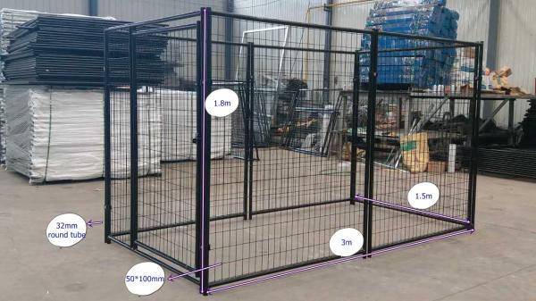 Heavy Duty Welded Wire Dog Kennel / Lucky Dog Uptown 5' W*10' L*6' H Dog Kennel