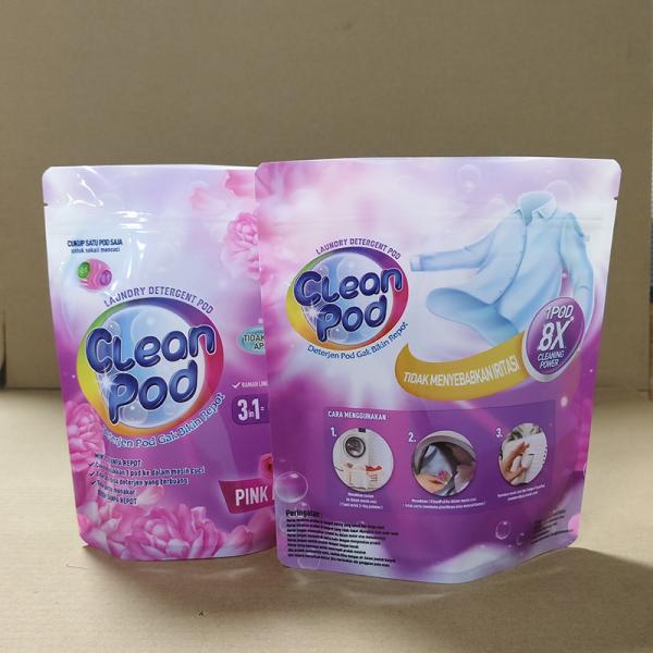 Waterproof Laundry Detergent Pods In Resealable Zipper Bag Durable Laminate Material Prevent Leakage And Moisture Customiazble