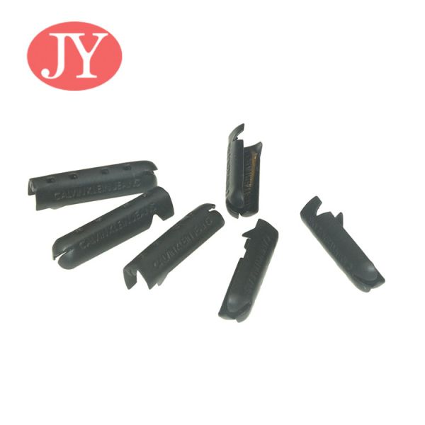 jiayang fashion customized logo black color matte black engraved metal aglet draw cord end aglet for 3.0mm cord hoodies