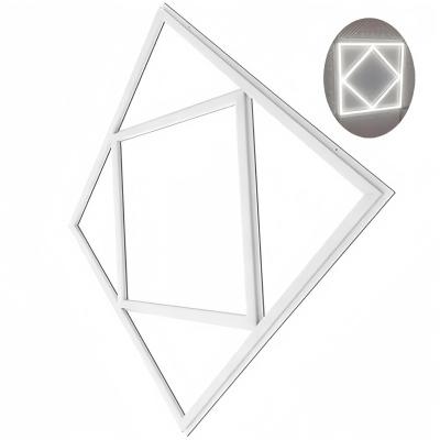 DIY Design 595x595 Iluminação de bordo interior LED Iluminação de quadro de painel recuado para centro comercial de escritório