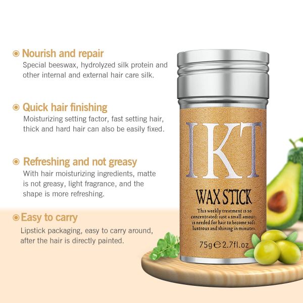 Custom Logo Styling Hair Wax Stick Edge Control Beauty Care Long Lasting