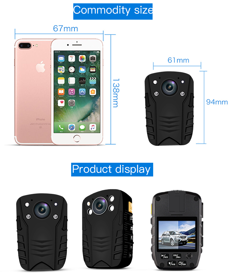 камера тела полиции WIFI 1290P HD, камера P2P GPS рекордер с HDMI и AV Джек