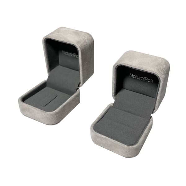 Wholesale Round corner Velvet Jewelry Box Luxury Earring Bracelet Necklace Ring Box Jewelry Packaging Box