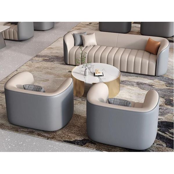 Customizable Size Luxury Hotel Lobby Booth Sofa Negotiation Table And Chairs