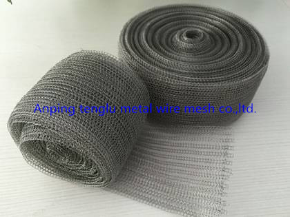 Cable Shielding Security Stainless Steel Knitted Wire Mesh For Gas / Liquid