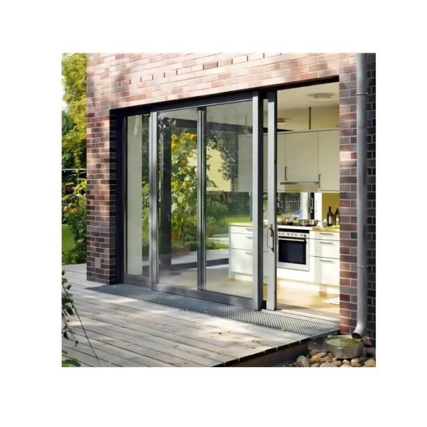 Villa Aluminium Framed Sliding Doors Double Tempered House Sliding Glass Doors Custom