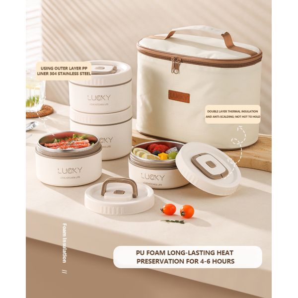 Boîte de déjeuner métallique à l'épreuve des fuites avec étanchéité et ventilation indépendantes