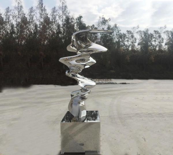 Escultura de aço inoxidável do jardim de uma altura de 2,5 medidores grande para a decoração da plaza