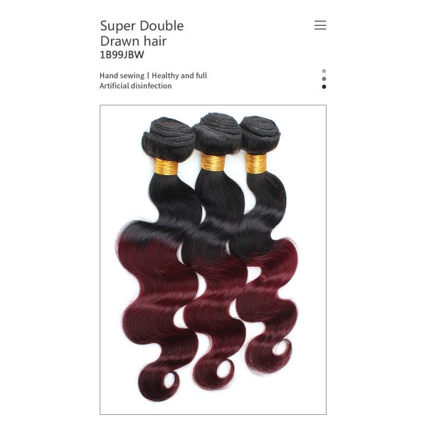1b 99j Bw Colored Human Hair Bundles