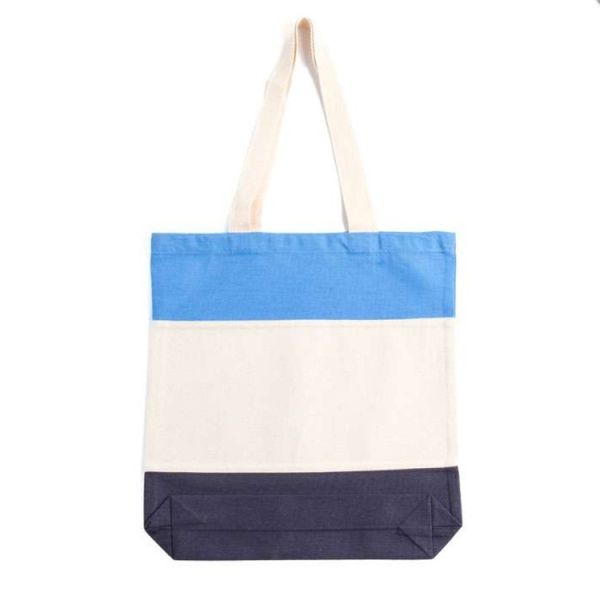 Custom Printed Cotton Canvas Shopping Carry-On Bag with Recycled Features Any Size