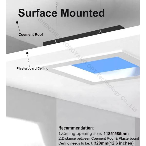 виртуальная искусственная панель светового люка СИД 110ВАК затемняя 60кс120 ККТ 6500К 8000льм