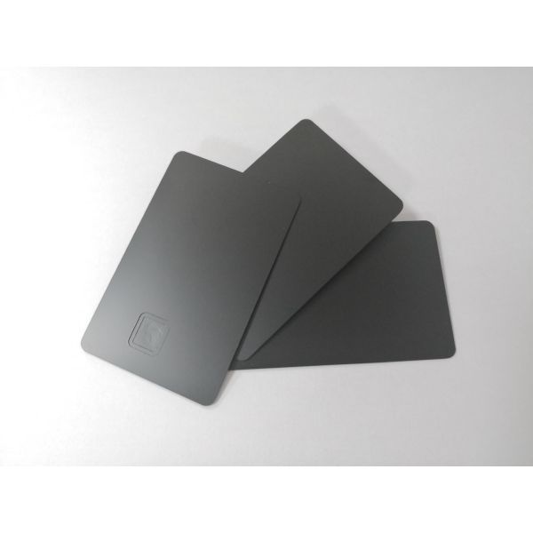 Карта банка металла таможни 0.8мм простая штейновая черная с отверстием обломока контакта