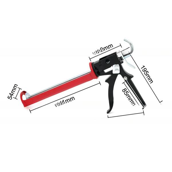 310ml Metal Drip-Less Cartridge Sealant Caulking Gun With Spout Cutter