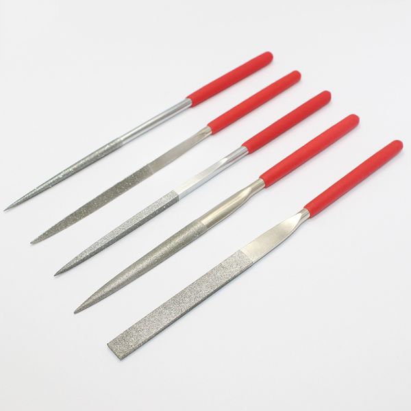 Сверление древесины 10PCS набор с бриллиантовым покрытием иглы плоские файлы для шлифовки твердых материалов