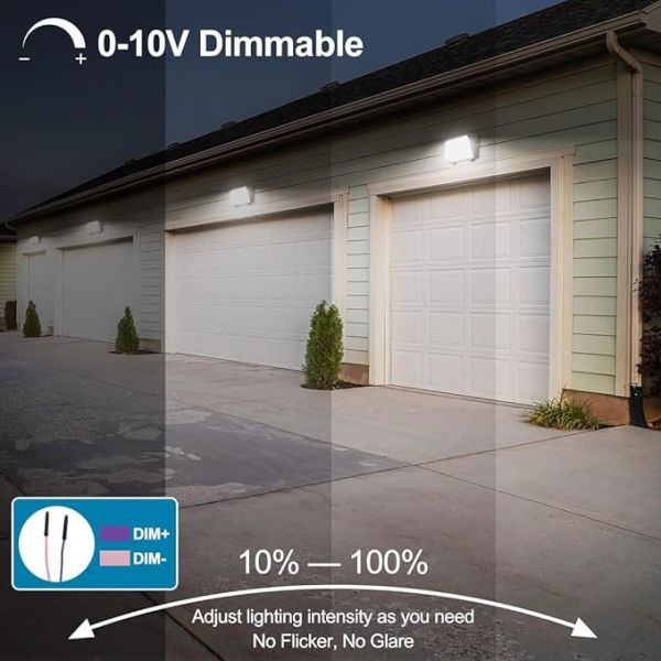 Casilla de aluminio 80W/100W/120W Potencia y CCT Seleccionable LED Pared de pared de luces Inodoro lámparas exteriores para el garaje granero