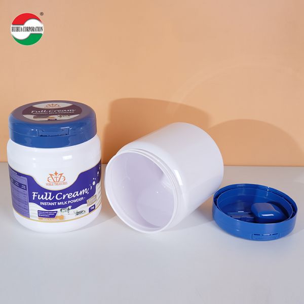 2600ML Food Grade Customized PET Jar Food Grade Vitamin Protein Milk Powder Container Spoon Shape