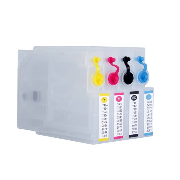 Betcolor Empty Yellow Black Color for Cartridge for Inkjet Printers Compatible with WF-C8190a Model with Chip