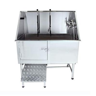 Professional Dog Grooming Bath Tubs Stainless Steel Made With Walk - In Ramp