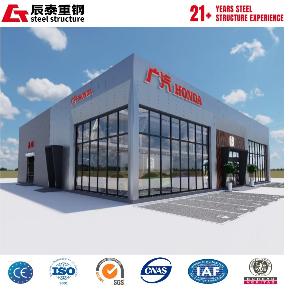 Prefabricated Steel Structure Exhibition Hall with Galvanized/Painted Anti-Corrosion-Free Design