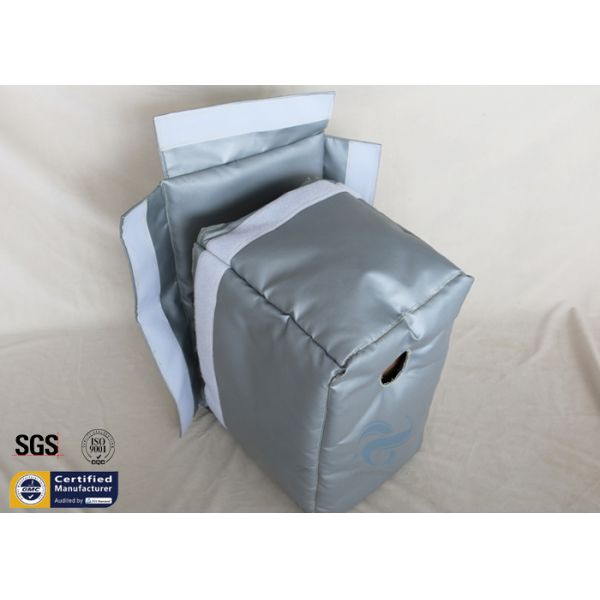 Нагрейте крышку 260℃ серого цвета 25мм стеклоткани курток термоизоляции съемную