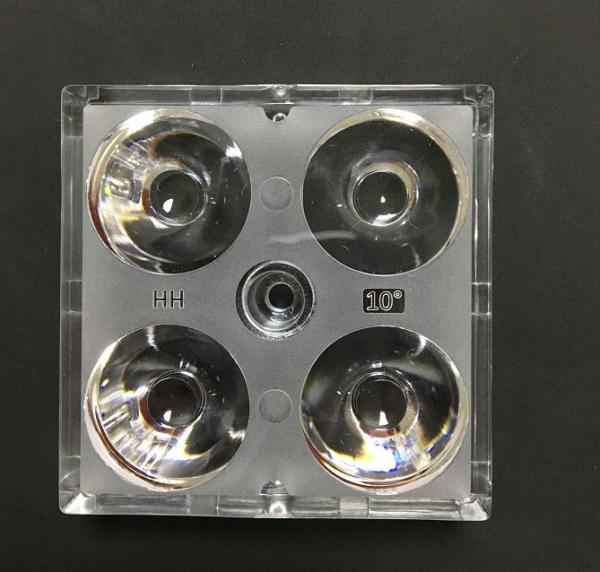 10° Disponible 3737LED 50×50×12.8mm Taille Haute puissance Haute transmission lumineuse Lentille de projecteur LED
