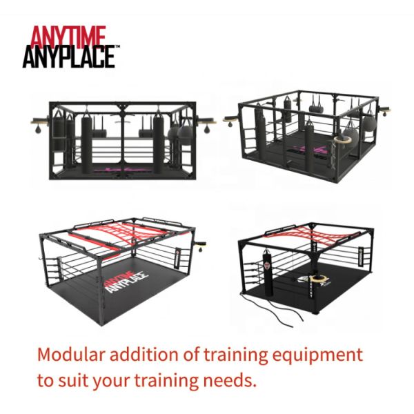 Multifunctional Thai Training Boxing Ring Including Punch Bags And Speedball