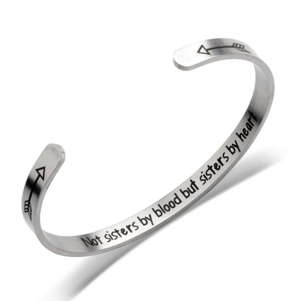 ODM Wrist Bangle Bracelet , C Shape Sterling Silver Bangles For Women