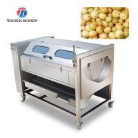 Lavage de pomme de terre de brosse et type végétal commercial de couverture de cachetage de la machine d'épluchage solides solubles