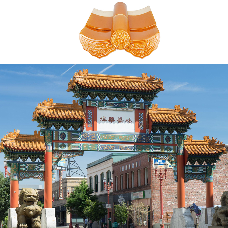Chinese Glazed Clay Roof Tiles Set with Ridge and Eaves Tiles for Traditional Architecture Garden Pavilion and Heritage Projects