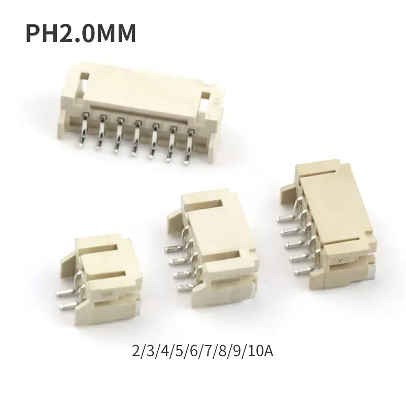 Wire to Board Smd Connector PH 2.0mm 6pins SMT Vertical Wafer Connector with Cover