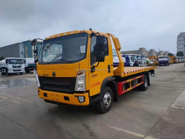 Sinotruk HOWO 6 Ton  FlatBed Towing Truck Road Rescue Recovery Truck Rollback Tow Truck Wrecker