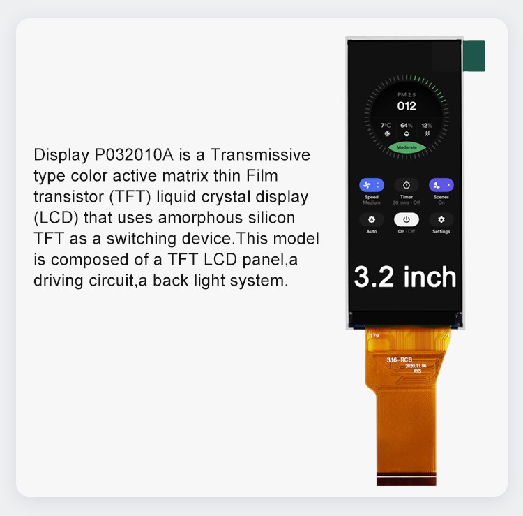Polcd 320X820 3,2-дюймовый Tft Lcd ST7701S 16-битный ЖК-дисплей ISO9001
