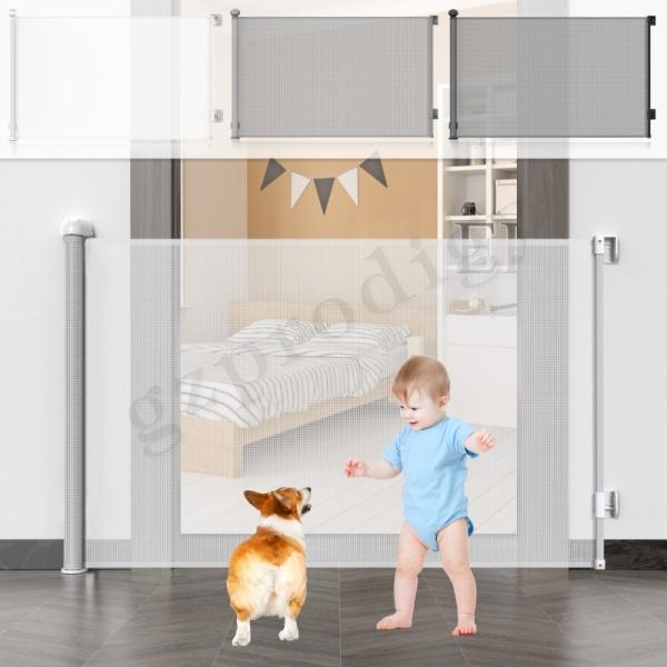 Prodigy Indoor Outdoor Retractable Gate Wall To Banister Retractable Gate Extendable Safety Gate For Dogs