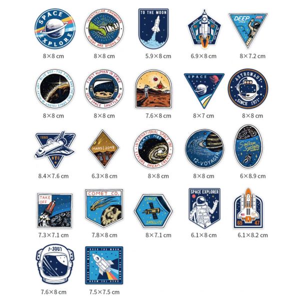 OEM Rocket Moon Planet Kiss Cut Stickers Astronaut Car Decal
