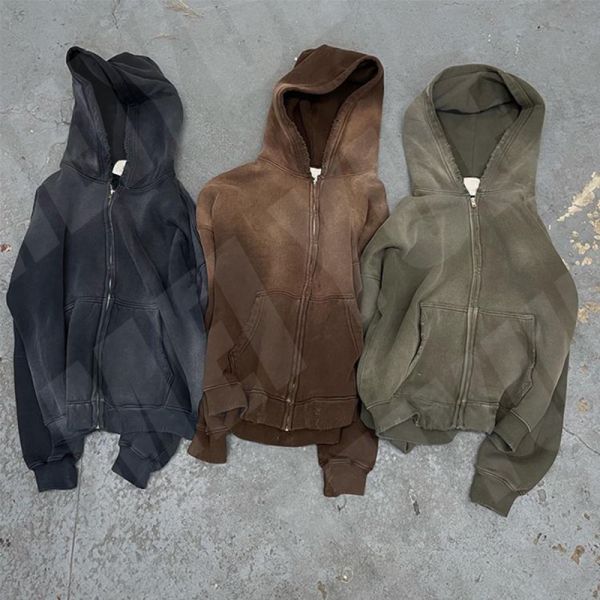 Anti-arrugas Acid Wash Hoodie personalizado de peso pesado 100 Hoodie de algodón francés Terry