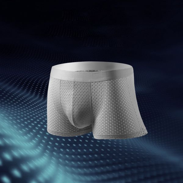 Solid Seamless Boxer Shorts Fabric Cool Ice Silk Men'S Antibacterial Underwear