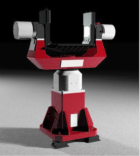 The three-axis turntable can generate motion excitations such as angular position, angular velocity and angular acceleration in three directions, and test gyroscopes